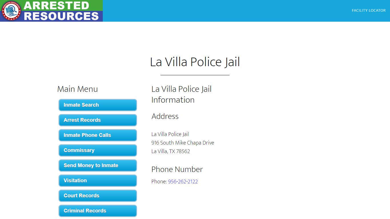 La Villa Police Jail - Inmate Search - La Villa, TX